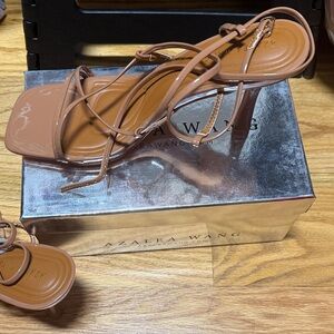 Azalea Wang Women's Brown Strappy Sandals